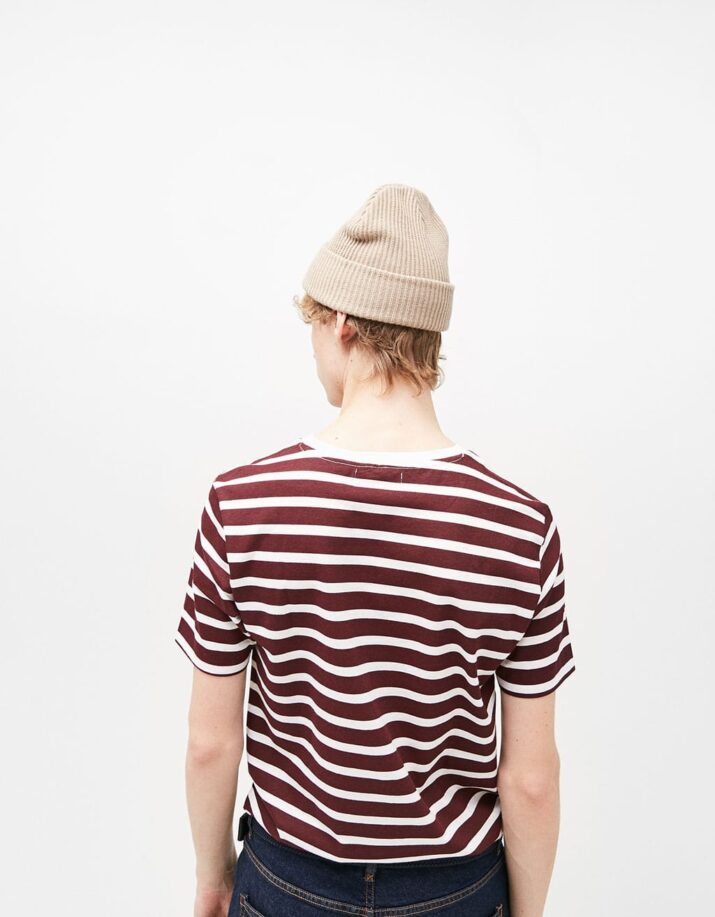 Brown and White Striped T-shirt - Image 3